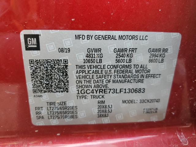 1GC4YRE73LF130683 Chevrolet All Models SILVERADO 12