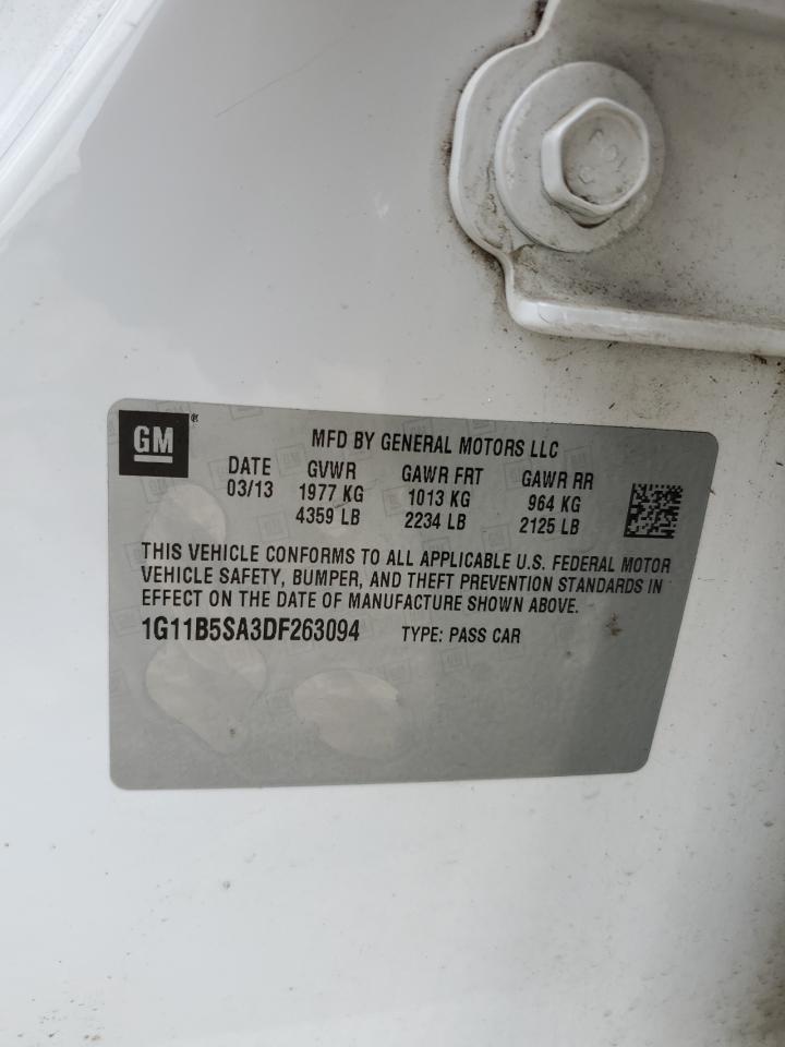 1G11B5SA3DF263094 2013 Chevrolet Malibu Ls