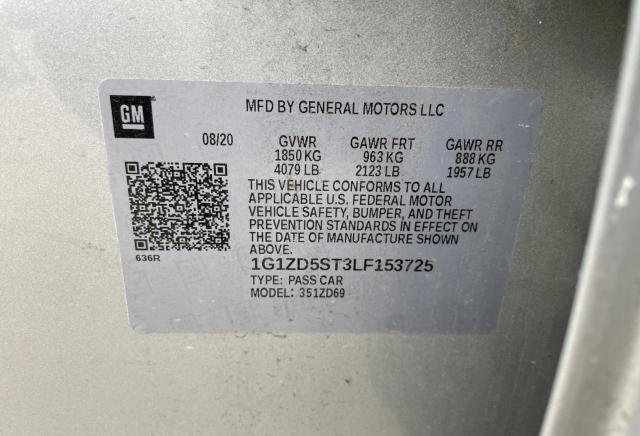 2020 Chevrolet Malibu Lt VIN: 1G1ZD5ST3LF153725 Lot: 51901504