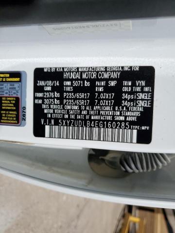 2014 Hyundai Santa Fe Sport VIN: 5XYZUDLB4EG160285 Lot: 52885474