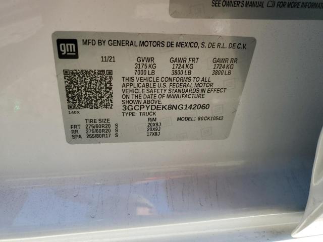 2022 Chevrolet Silverado Ltd K1500 Lt VIN: 3GCPYDEK8NG142060 Lot: 51425184