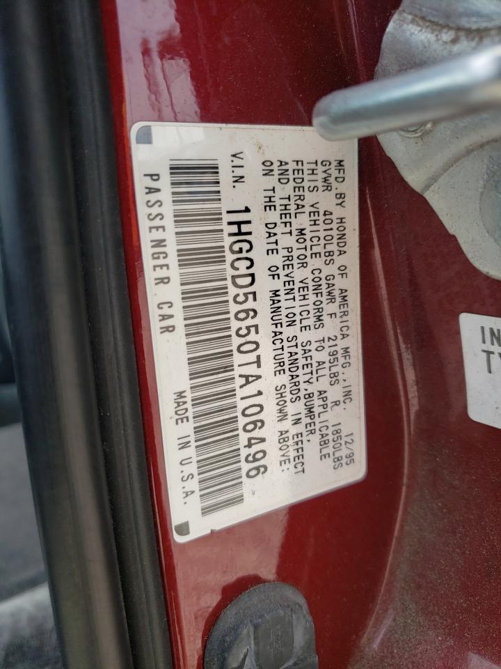 1HGCD5650TA106496 1996 Honda Accord Ex