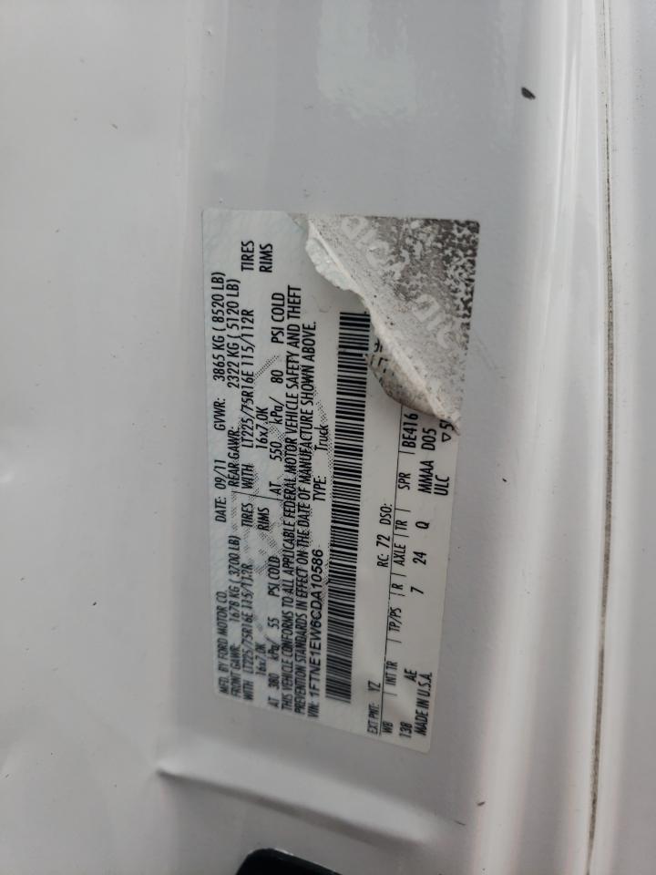 1FTNE1EW6CDA10586 2012 Ford Econoline E150 Van