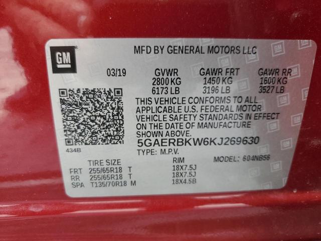 5GAERBKW6KJ269630 | 2019 Buick enclave essence