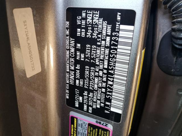 2017 Hyundai Santa Fe Sport VIN: 5XYZW4LA5HG501733 Lot: 50617904