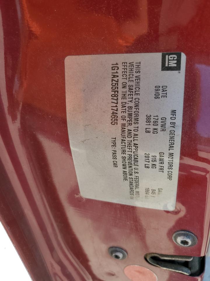 1G1AZ55F877174655 2007 Chevrolet Cobalt Ltz