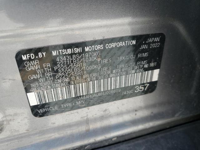 2022 Mitsubishi Outlander Sport Es VIN: JA4ARUAU8NU006609 Lot: 52882644