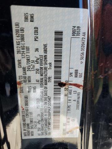 2023 FORD F150 - 1FTMF1C58PKF33547