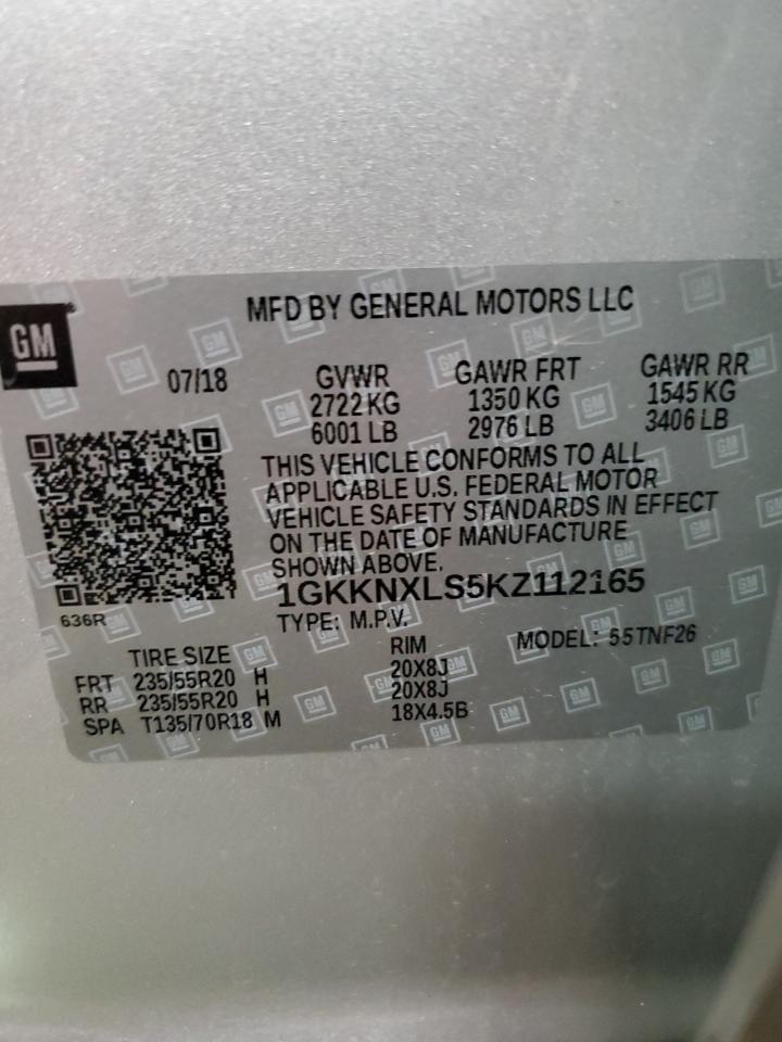 1GKKNXLS5KZ112165 2019 GMC Acadia Denali