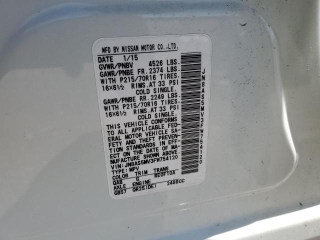 2015 NISSAN ROGUE SELE - JN8AS5MV3FW754120