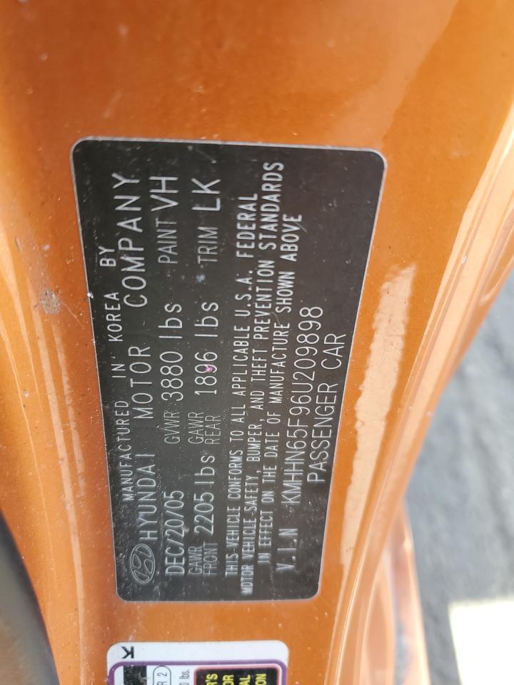 KMHHN65F96U209898 2006 Hyundai Tiburon Gt