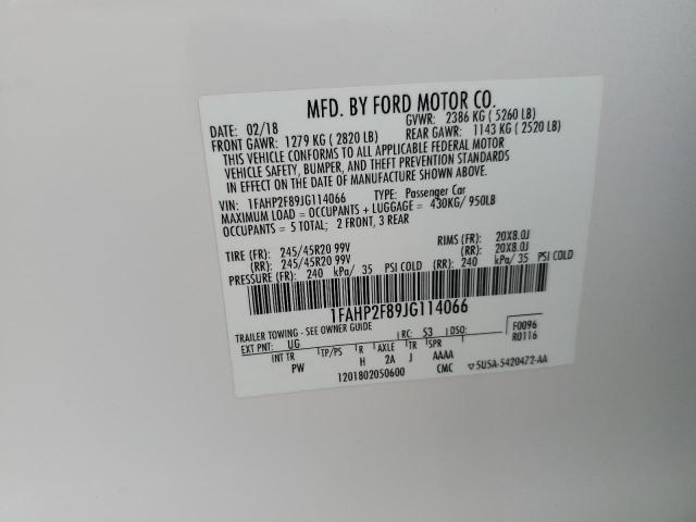 2018 FORD TAURUS LIM - 1FAHP2F89JG114066