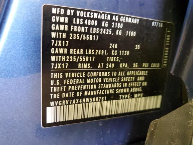 2017 VOLKSWAGEN TIGUAN WOL - WVGRV7AX4HW508781