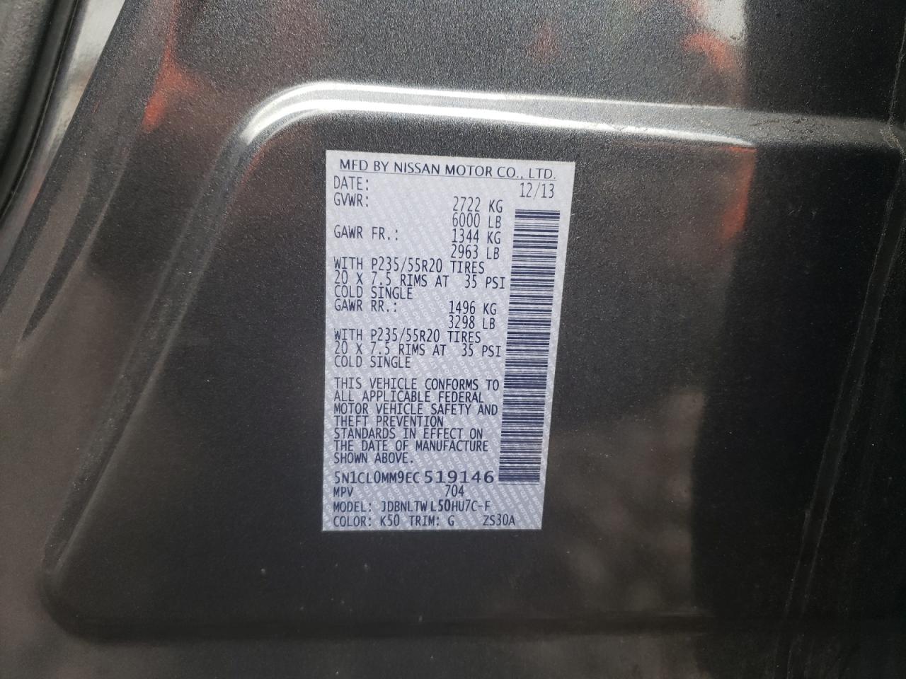 5N1CL0MM9EC519146 2014 Infiniti Qx60 Hybrid