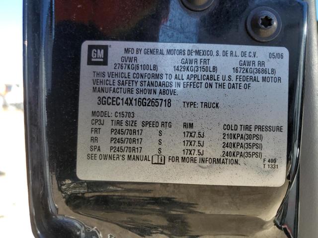 2006 Chevrolet Silverado C1500 VIN: 3GCEC14X16G265718 Lot: 49716614
