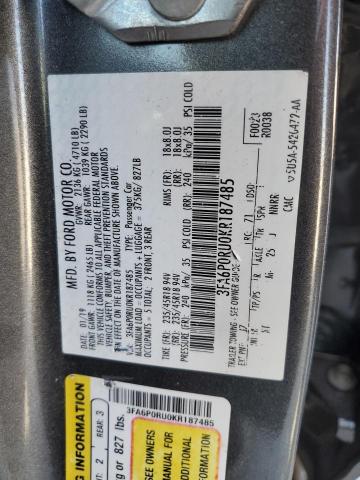 VIN 3FA6P0RU0KR187485 2019 Ford Fusion, Titanium no.13