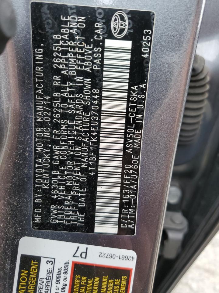 4T1BF1FK4EU370448 2014 Toyota Camry L