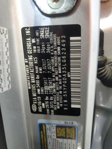 2020 Kia Sorento L VIN: 5XYPGDA35LG623493 Lot: 49650894