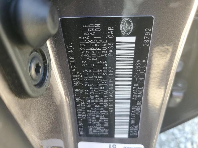 2022 TOYOTA CAMRY LE - 4T1C11AK0NU059867