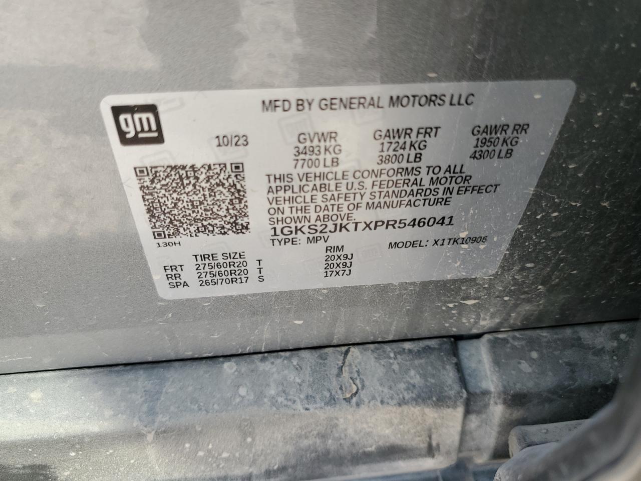 1GKS2JKTXPR546041 2023 GMC Yukon Xl Denali