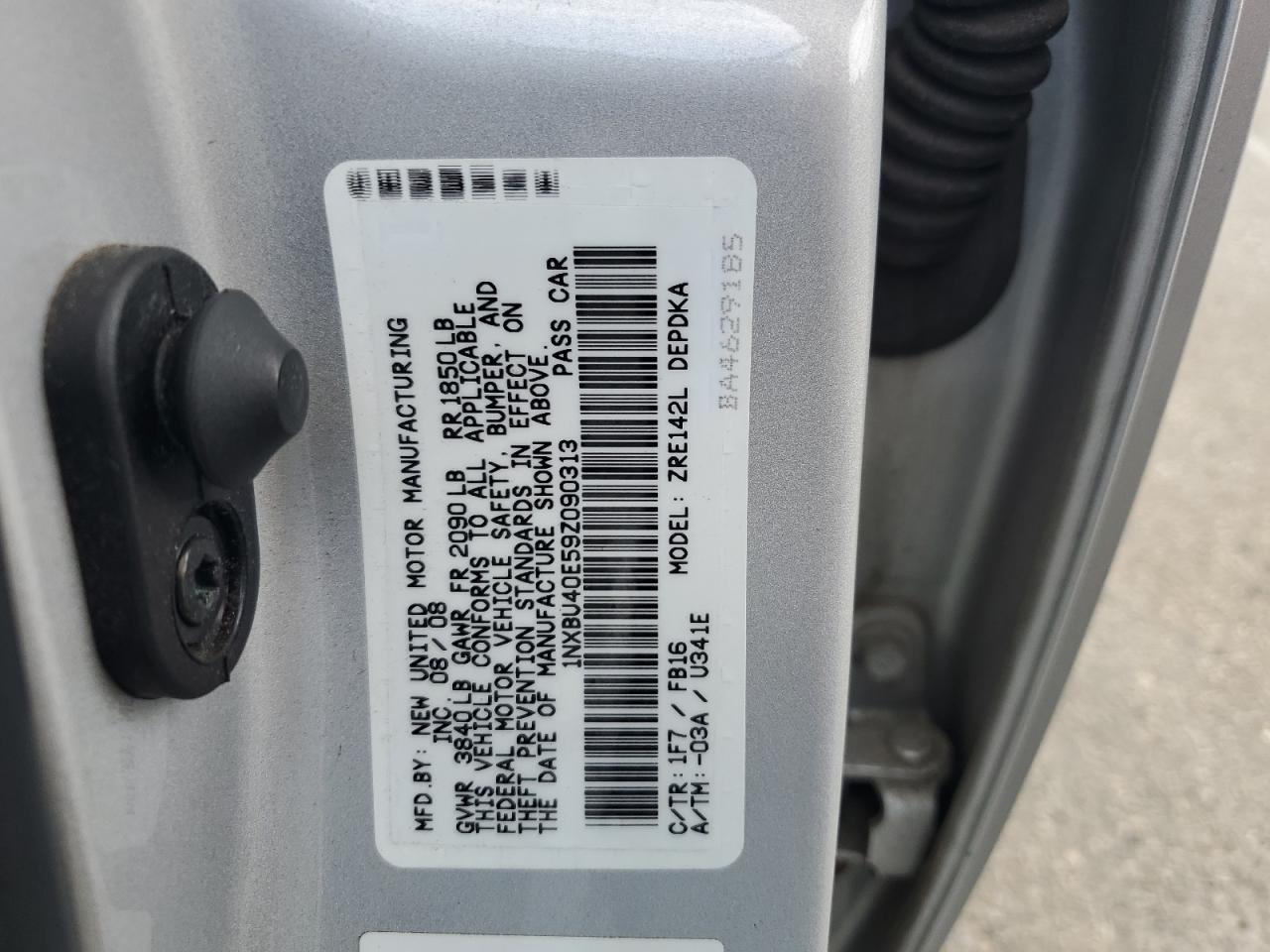 1NXBU40E59Z090313 2009 Toyota Corolla Base