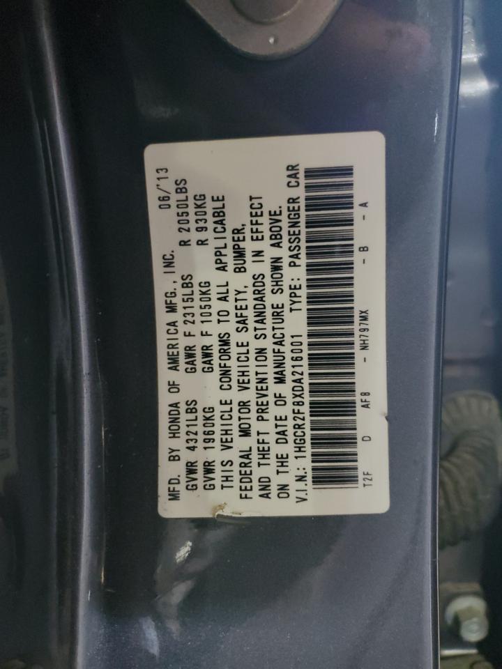 1HGCR2F8XDA216001 2013 Honda Accord Exl