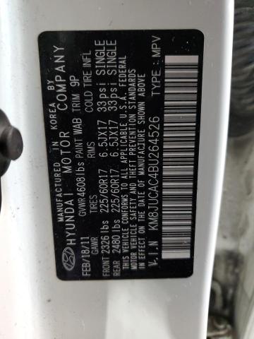 2011 Hyundai Tucson Gls VIN: KM8JUCAC4BU264526 Lot: 49330444