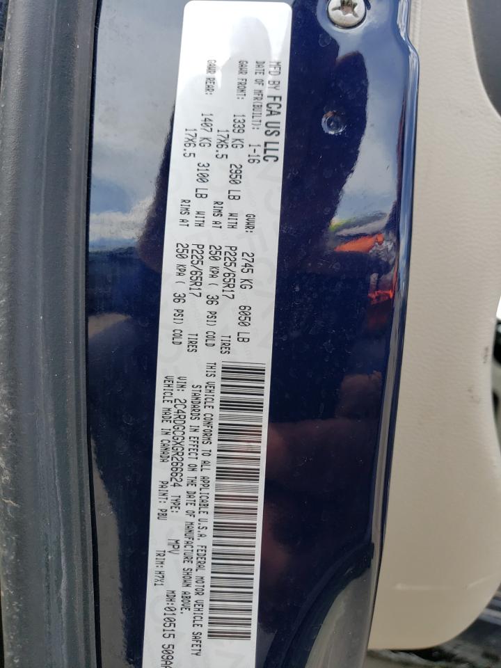 2C4RDGCGXGR266624 2016 Dodge Grand Caravan Sxt