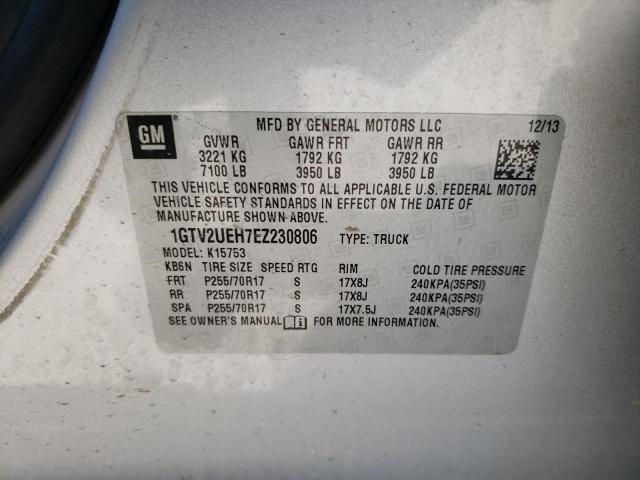 2014 GMC Sierra K1500 Sle VIN: 1GTV2UEH7EZ230806 Lot: 52189134