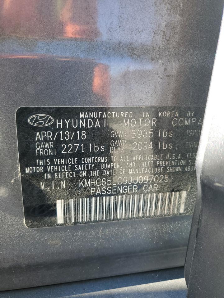 KMHC65LC9JU097025 2018 Hyundai Ioniq Blue