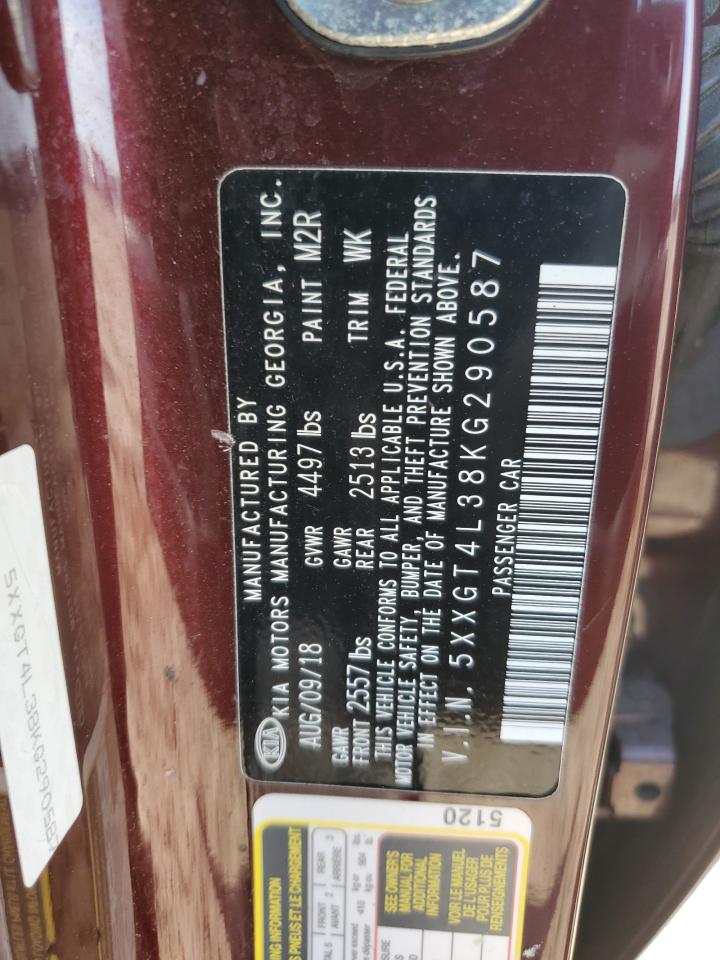 5XXGT4L38KG290587 2019 Kia Optima Lx