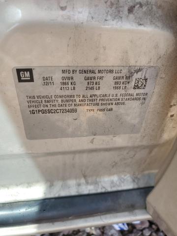 2012 Chevrolet Cruze Lt VIN: 1G1PG5SC2C7234059 Lot: 49596064