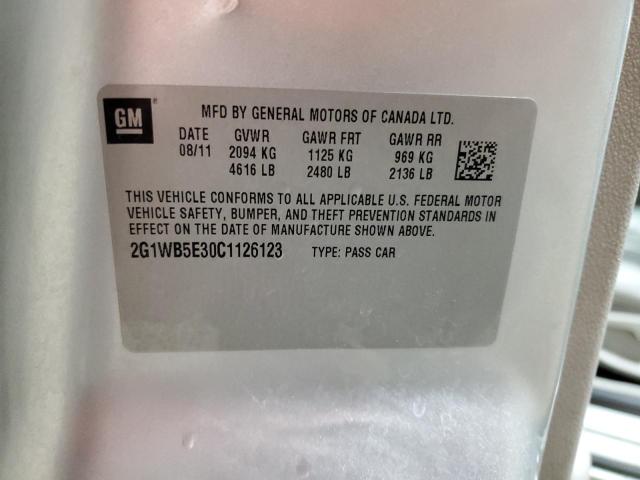 2012 Chevrolet Impala Lt VIN: 2G1WB5E30C1126123 Lot: 50232994