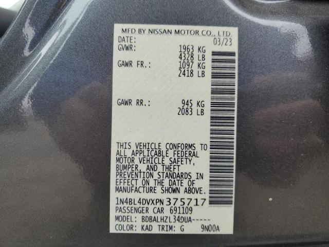 2023 NISSAN ALTIMA SV - 1N4BL4DVXPN375717