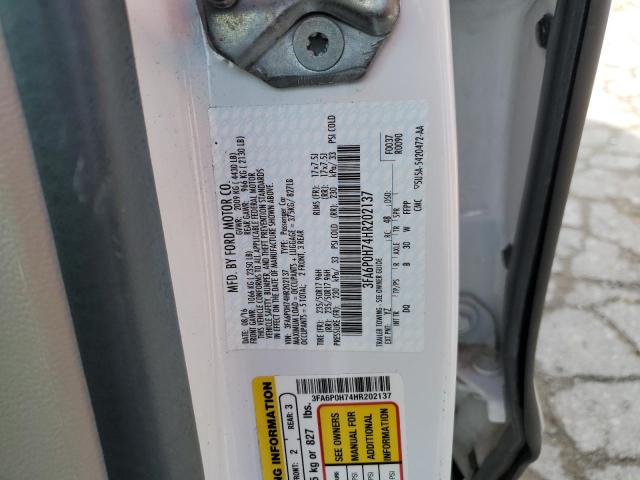 2017 FORD FUSION SE - 3FA6P0H74HR202137