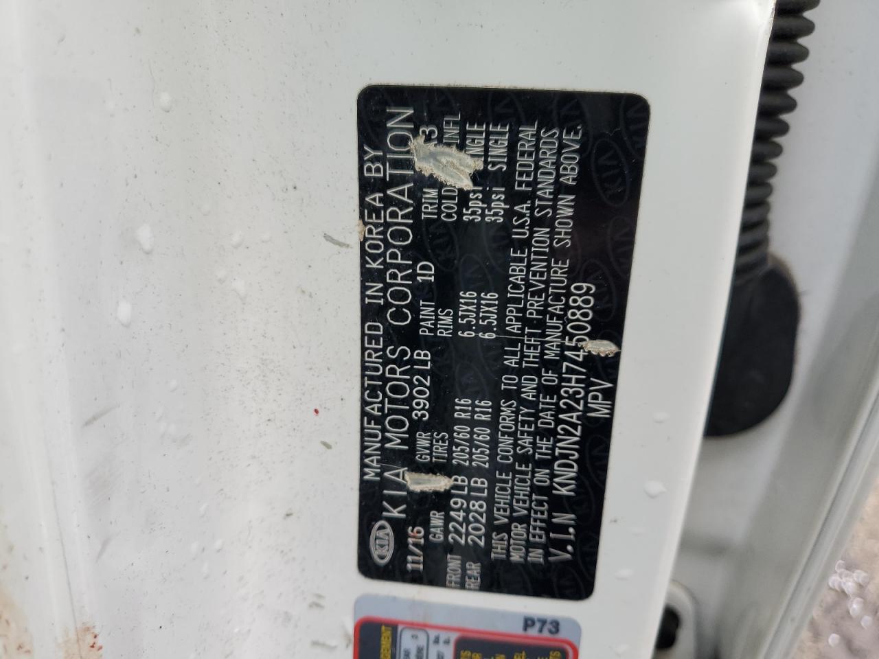 KNDJN2A23H7450889 2017 Kia Soul