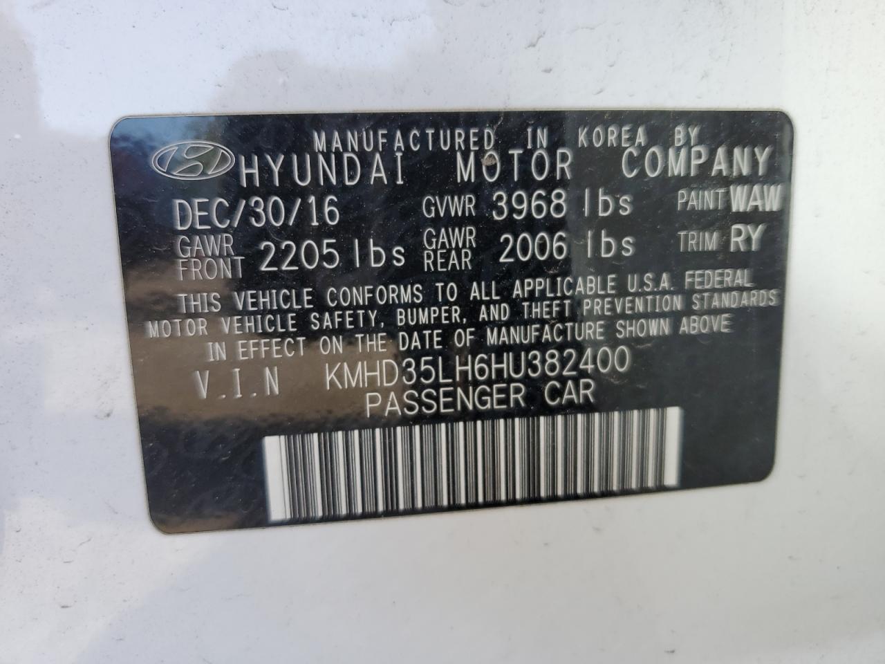 KMHD35LH6HU382400 2017 Hyundai Elantra Gt