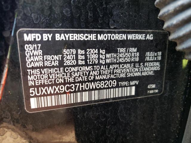 VIN 5UXWX9C37H0W68209 2017 BMW X3, Xdrive28I no.13