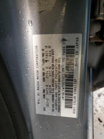 2012 Mazda 3 I VIN: JM1BL1W70C1605189 Lot: 50440784