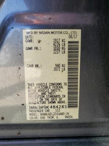 2017 Nissan Altima 2.5 VIN: 1N4AL3AP3HC484285 Lot: 49891164