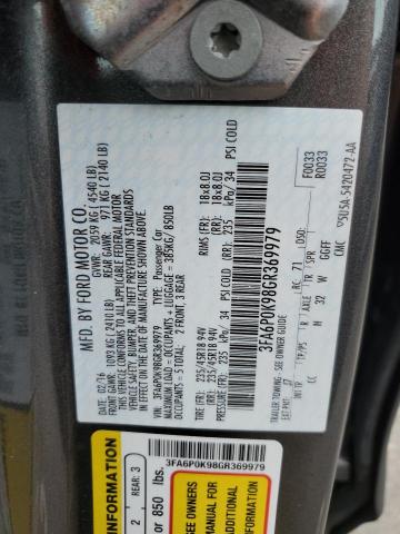 VIN 3FA6P0K98GR369979 2016 Ford Fusion, Titanium no.12