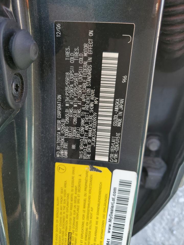 JTJGK31U470009979 2007 Lexus Rx 350