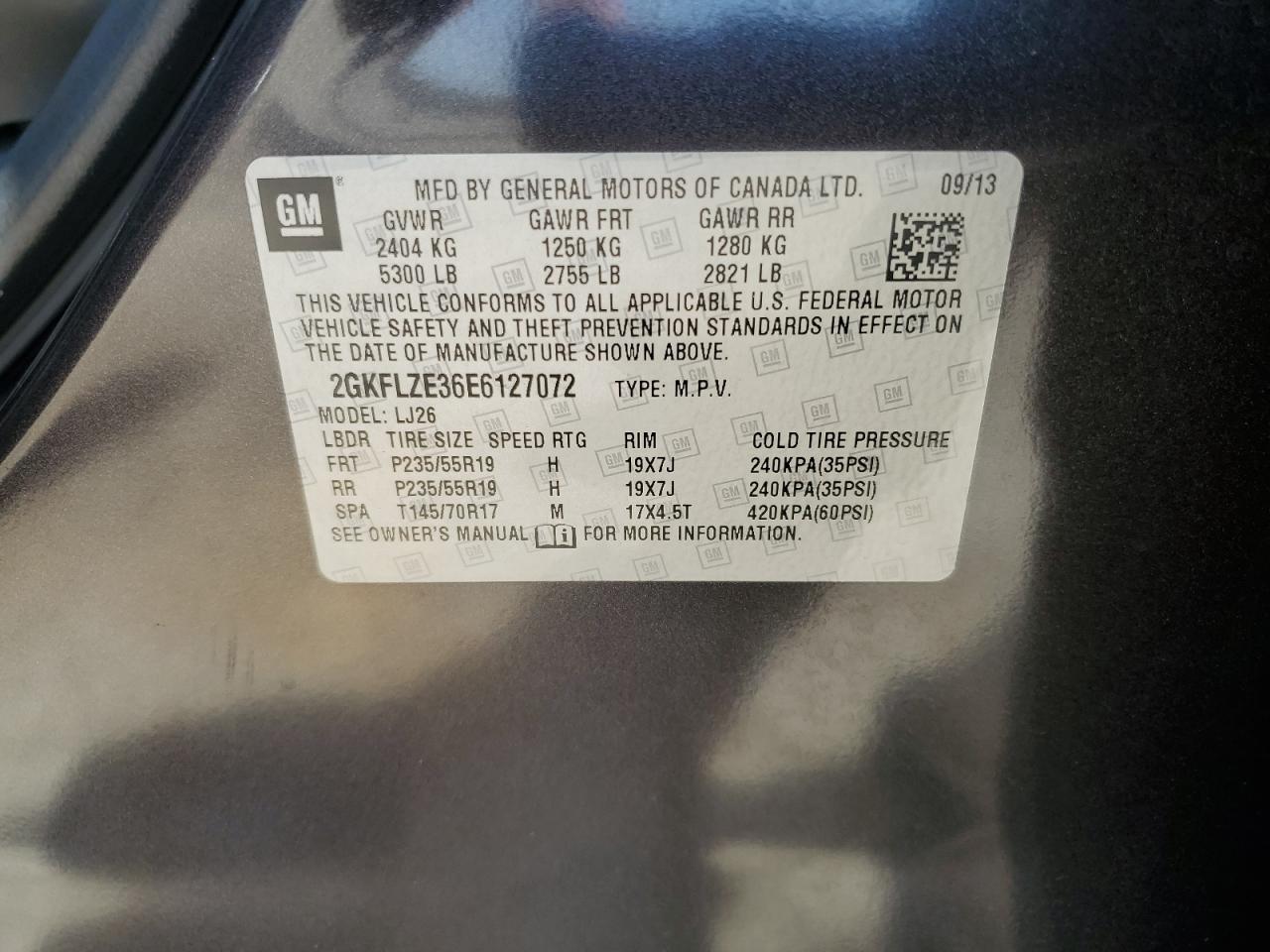 2GKFLZE36E6127072 2014 GMC Terrain Denali