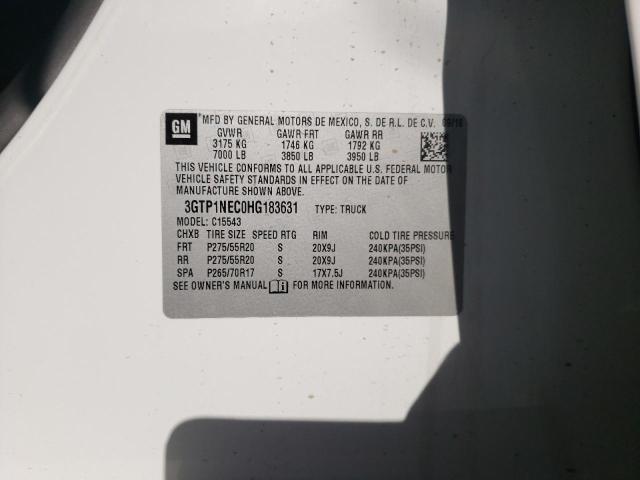 2017 GMC SIERRA C15 - 3GTP1NEC0HG183631