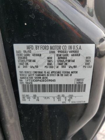 2002 Ford F350 Srw Super Duty VIN: 1FTSX30F62ED59045 Lot: 50656744