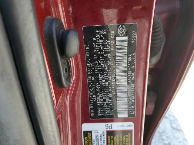 Lot #2454649926 2016 TOYOTA CAMRY LE salvage car