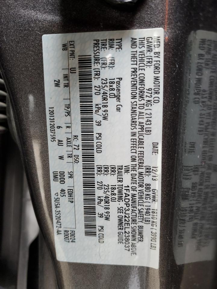 1FADP3J22EL238037 2014 Ford Focus Titanium