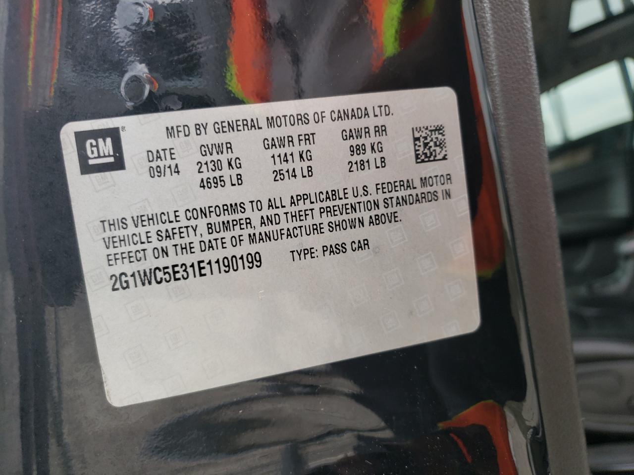 2G1WC5E31E1190199 2014 Chevrolet Impala Limited Ltz