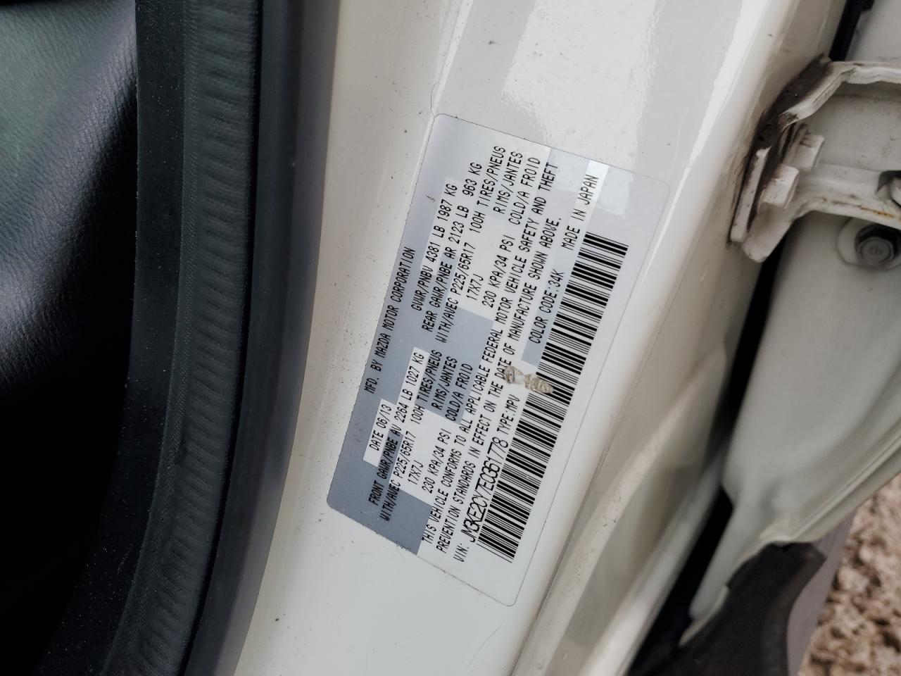 JM3KE2CY7E0361778 2014 Mazda Cx-5 Touring