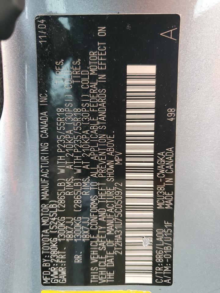 2T2HA31U75C050972 2005 Lexus Rx 330